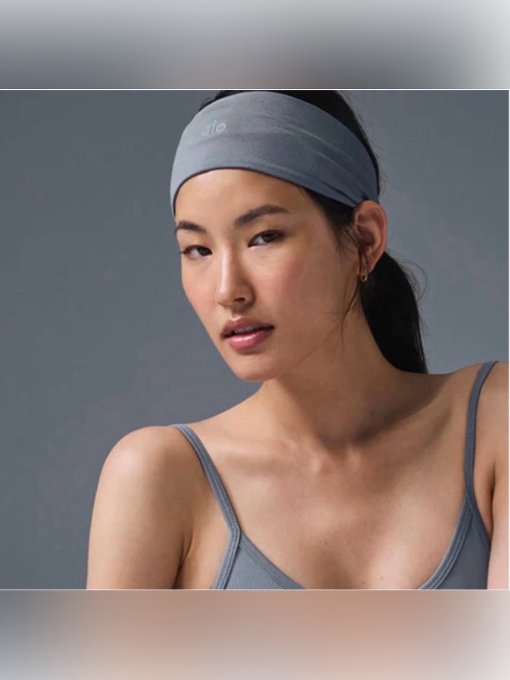 ALO Yoga Steel Grey Performance Conquer Headband